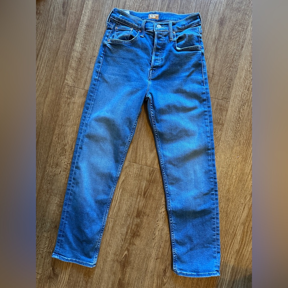 MOTHER Tomcat Ankle Blue Jeans